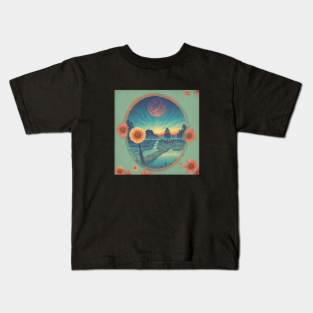 Daisies Vintage Retro Since Established Flora Minimalist Kids T-Shirt